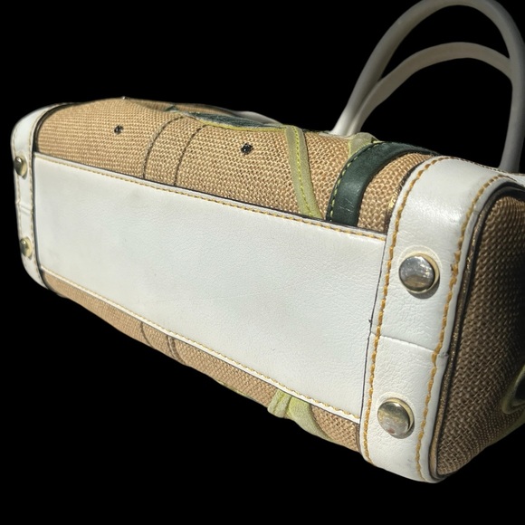 Coach Limited Edition Ladybug Leafy Crystal Woven Leather Shoulder Bag - Picture 9 of 15